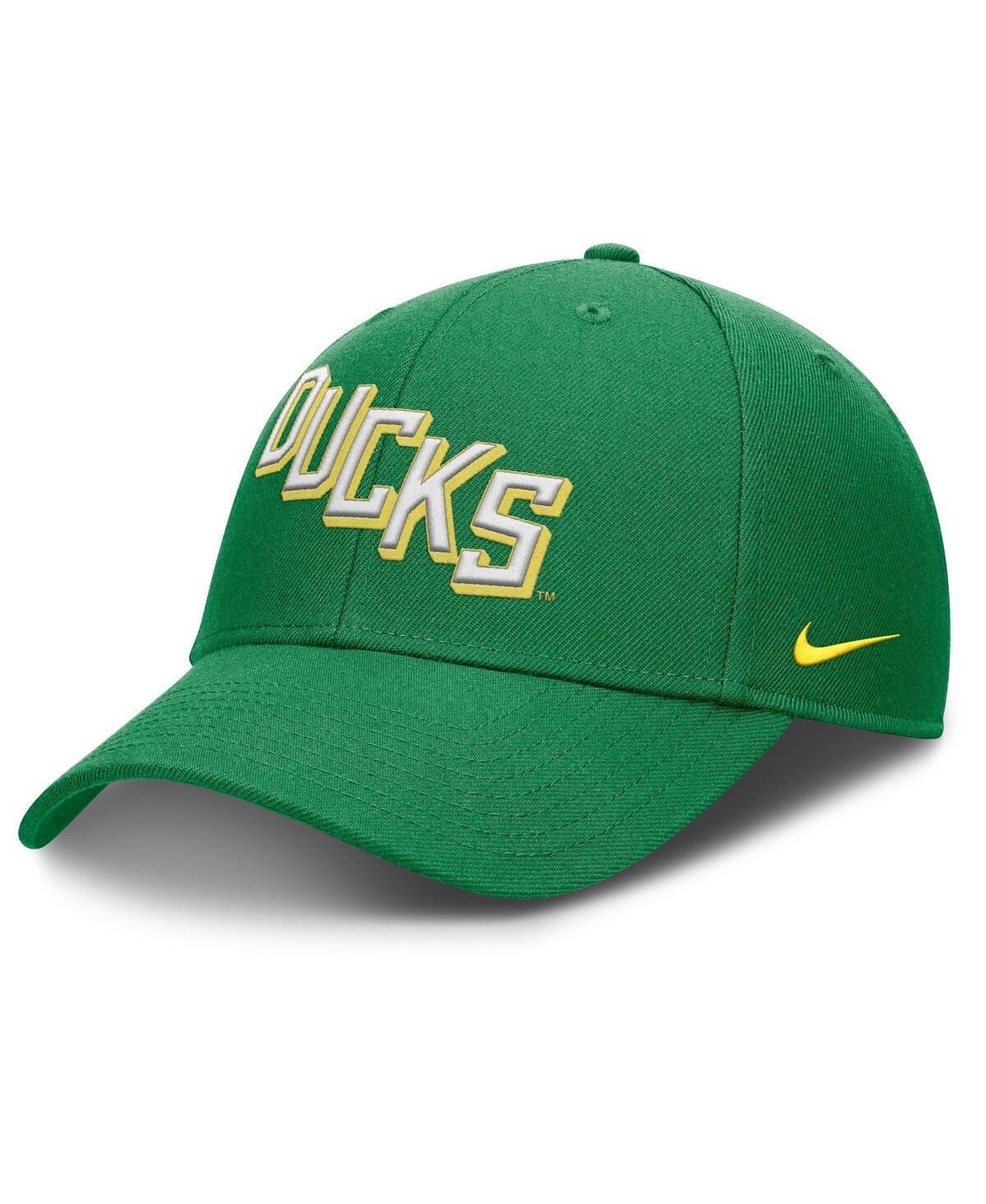 Nike Men's Green Oregon Ducks Slanted Primetime Rise Performance Adjustable Hat