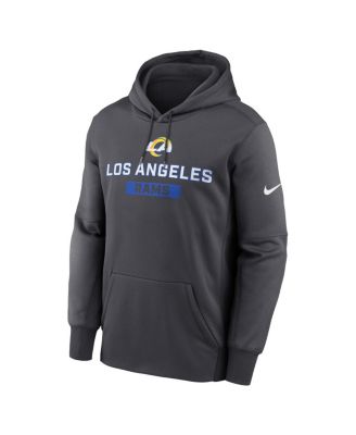 Men's Anthracite Los Angeles Rams Toss Sweep Performance Pullover Hoodie