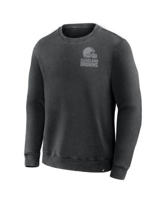 Men's Black Cleveland Browns Deep Route Pullover Sweatshirt
