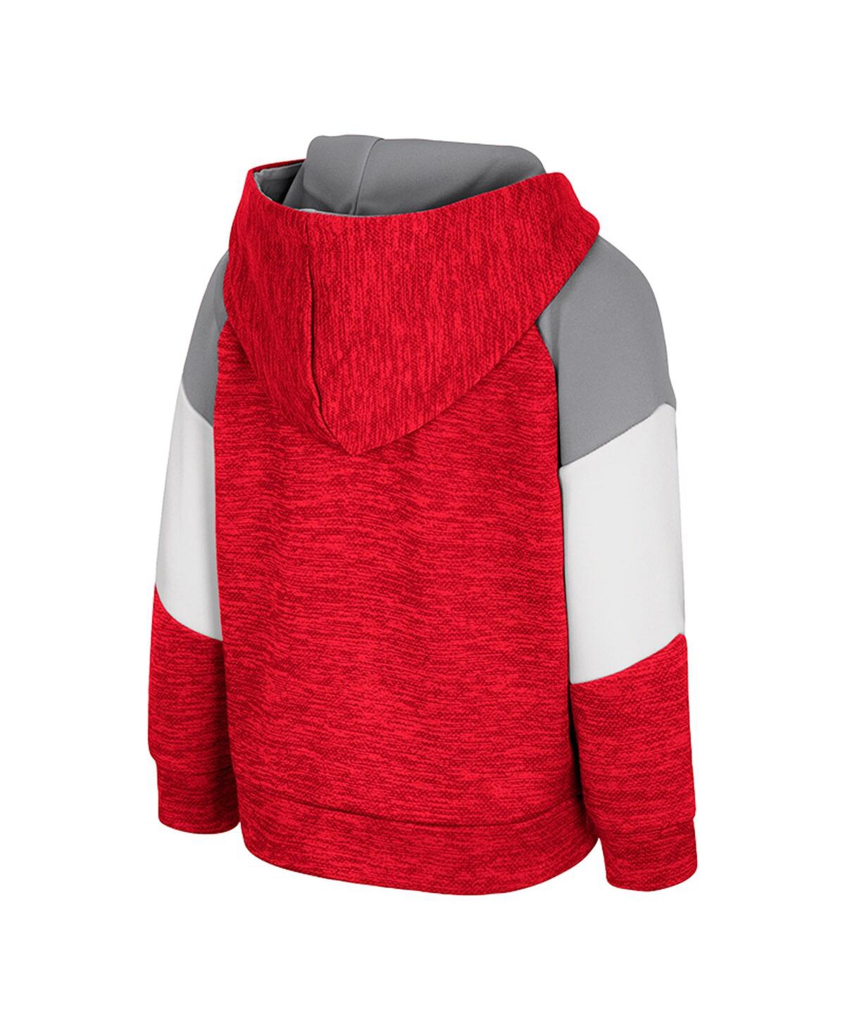 Colosseum Toddler Scarlet Ohio State Buckeyes Spirit Hollow Full-Zip Hoodie