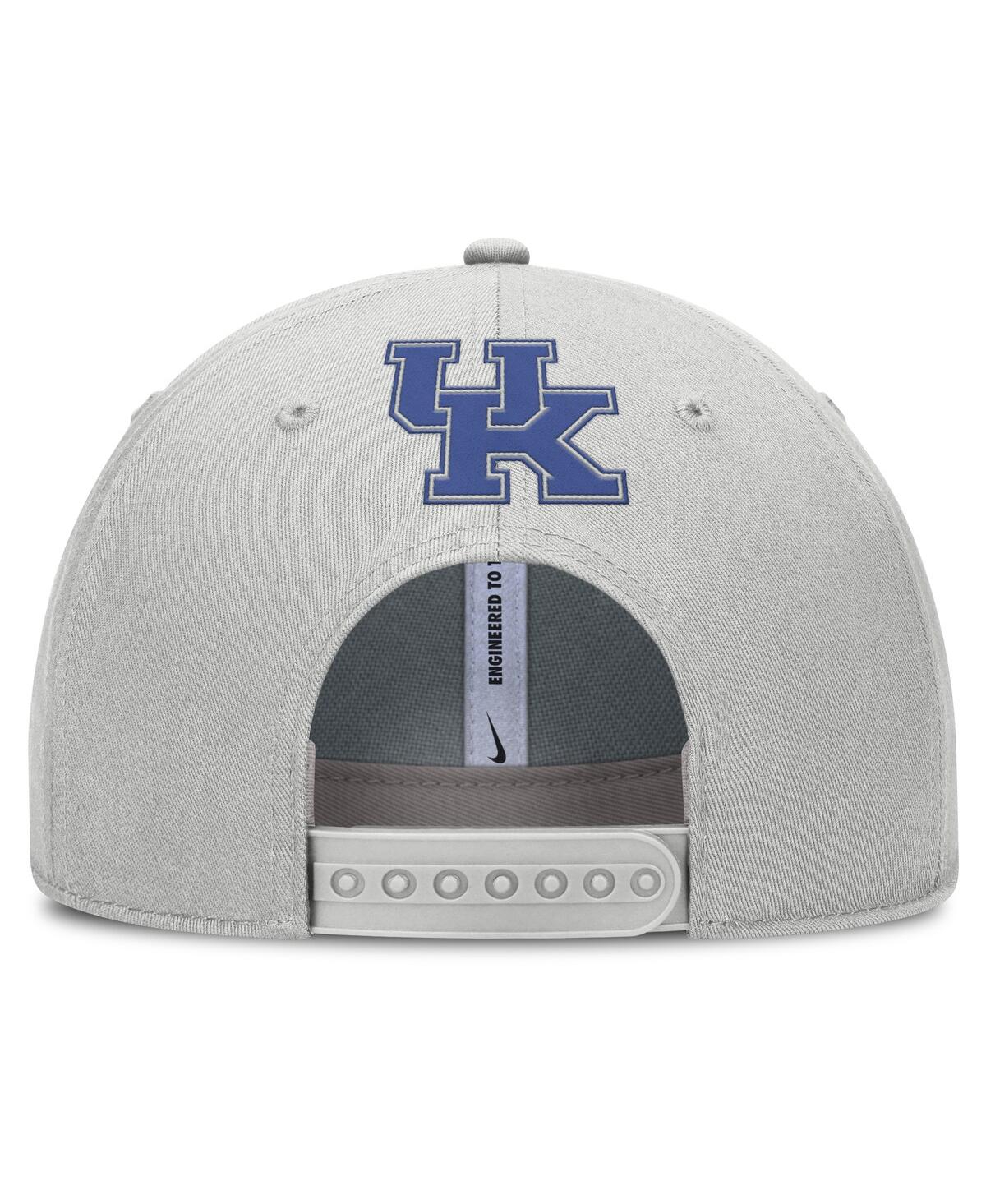 Nike Men's Gray Kentucky Wildcats 2025 Sideline Dust Pinched Rise Adjustable Hat In White