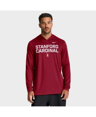 Nike - Men's Cardinal Stanford Cardinal 2025 Sideline Dri-FIT Long Sleeve Hoodie T-Shirt