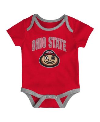 Baby Boys and Girls 3-Piece Ohio State Buckeyes All Day Play Bodysuit Set