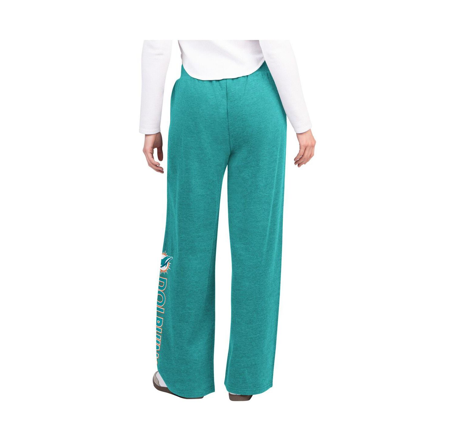 Women's Aqua Miami Dolphins Field Wide Leg Sweatpants