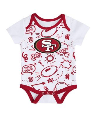 Baby Boys and Girls 3-Pack San Francisco 49ers All Day Play Bodysuit Set