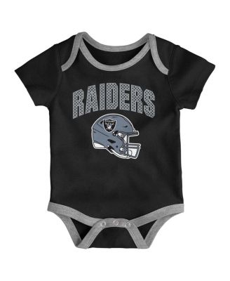 Baby Boys and Girls 3-Pack Las Vegas Raiders All Day Play Bodysuit Set