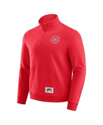 Darius Rucker Collection by Men's Scarlet Ohio State Buckeyes Quarter-Zip Pullover Sweatshirt