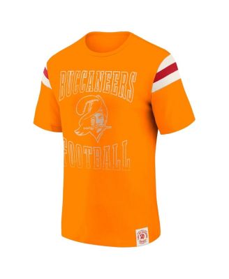 Darius Rucker Collection by Men's Orange Tampa Bay Buccaneers Distressed Throwback Shoulder Stripe T-Shirt