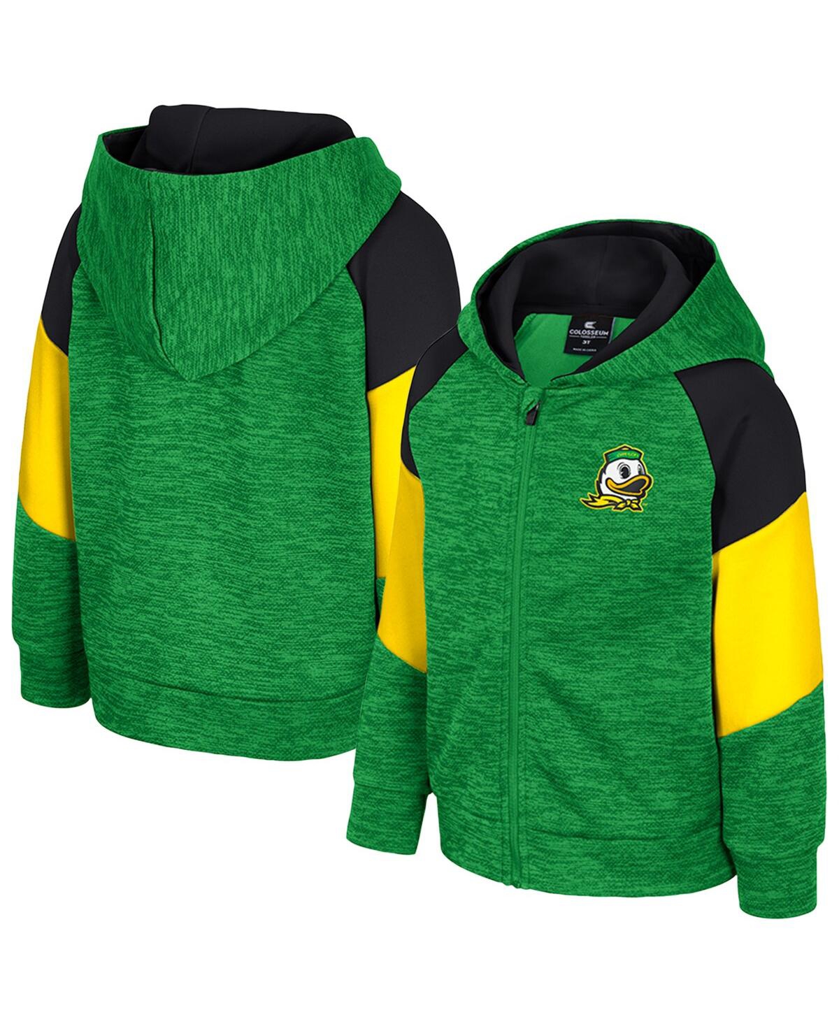 Colosseum Toddler Green Oregon Ducks Spirit Hollow Full-zip Hoodie In Green