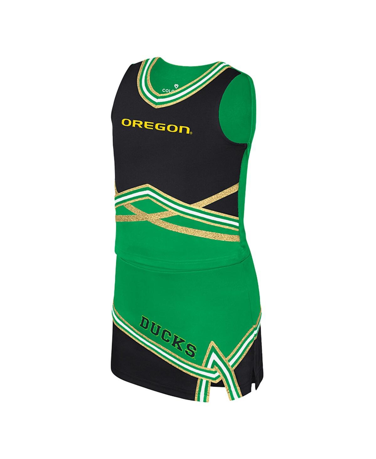 Colosseum Big Girls 2-Piece Green Oregon Ducks Lollipop Park Cheer Set