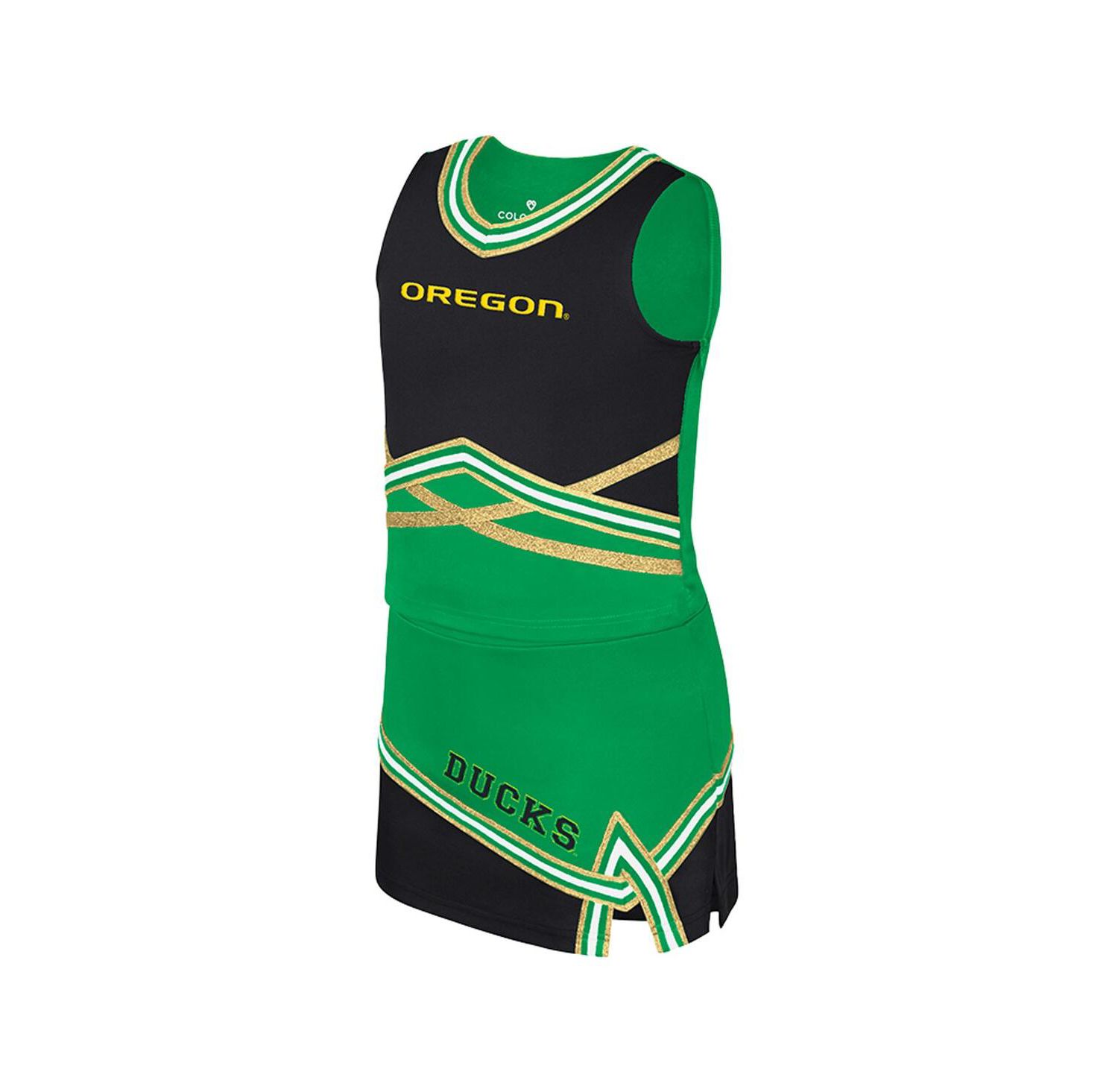 Big Girls 2-Piece Green Oregon Ducks Lollipop Park Cheer Set