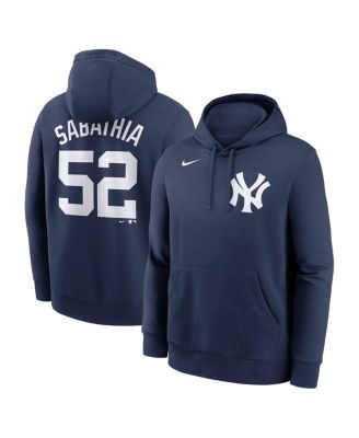 Nike - Men's CC Sabathia Navy New York Yankees Retired Player Name Number Club Pullover Hoodie