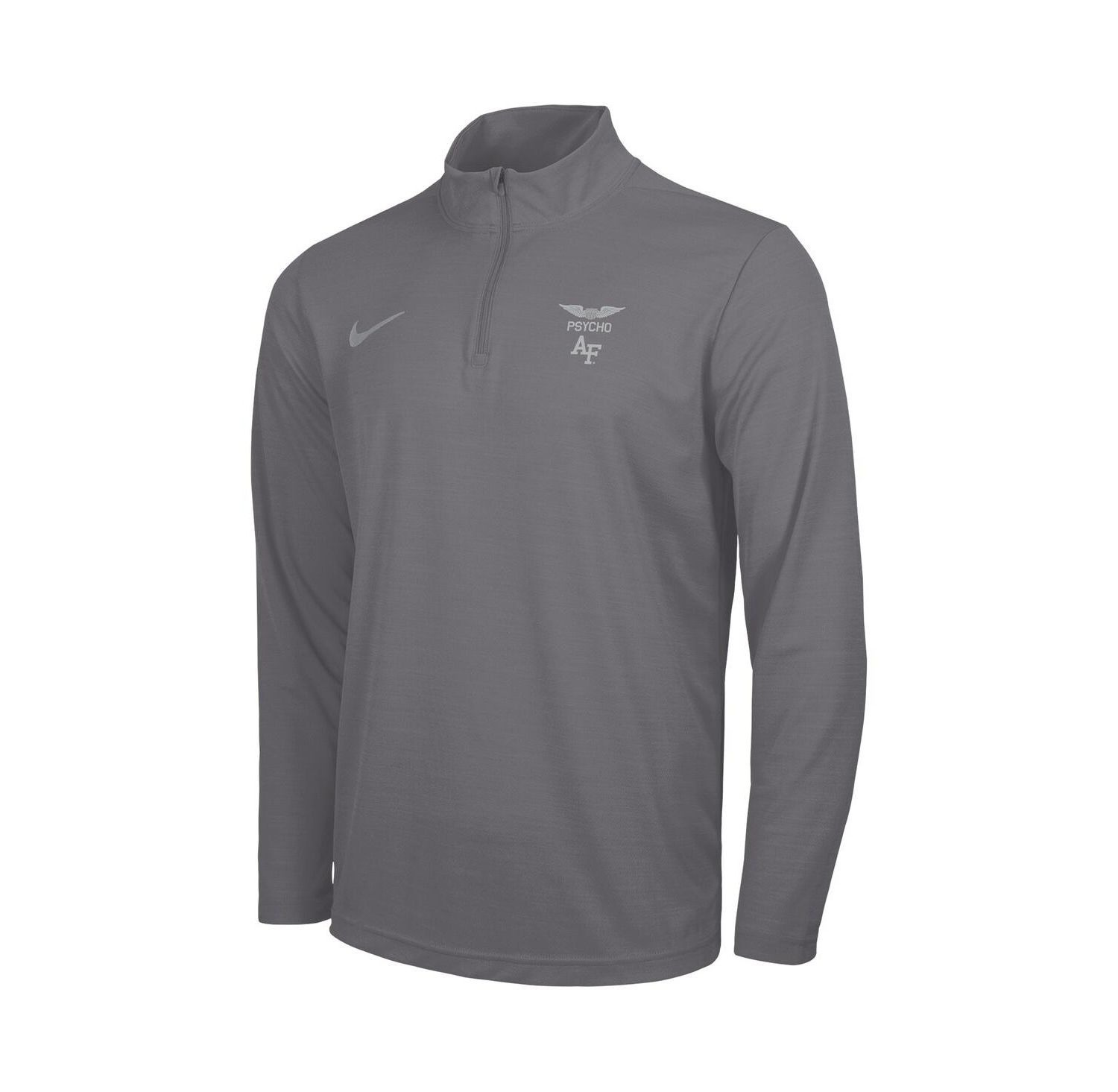 Men's Charcoal Air Force Falcons APLS Fighting Falcon Collection Dri-FIT Intensity Quarter-Zip Pullover Sweatshirt