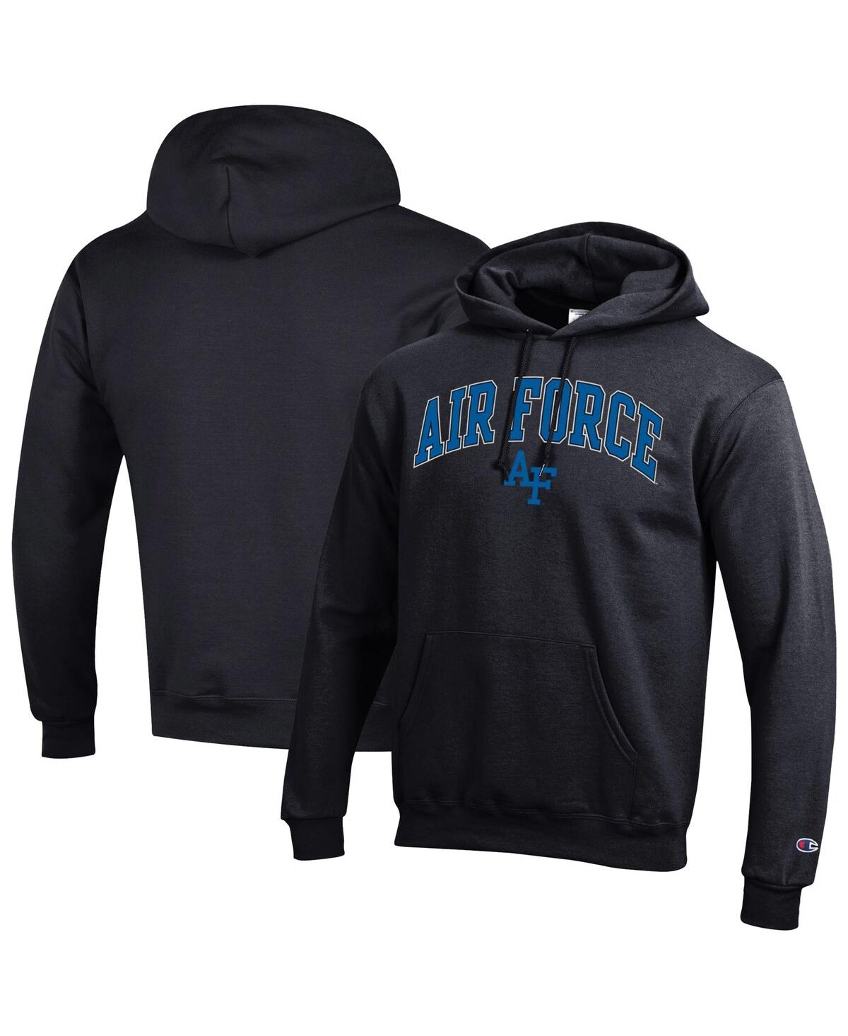 Champion Men's Royal Air Force Falcons Arch Over Logo Pullover Hoodie - Black