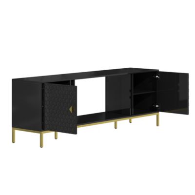 1 Pc MDF TV Stand 70 Inch Storage Cabinets Modern Entertainment Center