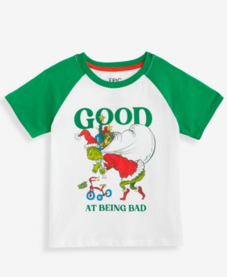 Epic Threads - Toddler Boys Grinch Raglan Sleeve T-Shirt