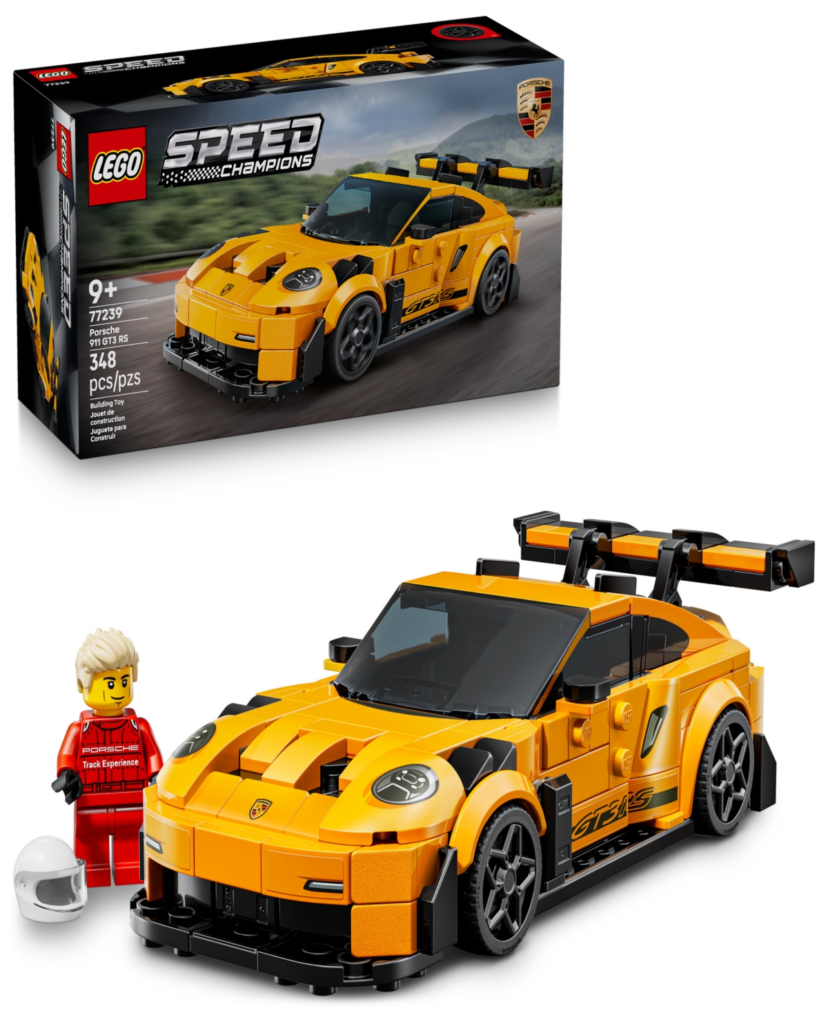 Lego Speed Champions Porsche 911 Gt3 Rs Super Car 77239, 348 Pieces In Multi