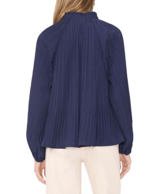 Women's Long Sleeve Pleat Blouse