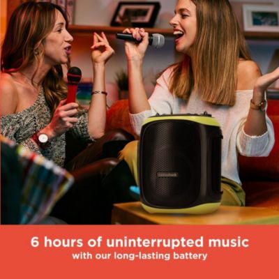 120W RGB 19800mAh Portable Karaoke Bluetooth Speaker with 2 Wireless Microphones