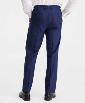 Men's Slim-Fit Stretch Solid Suit Pants