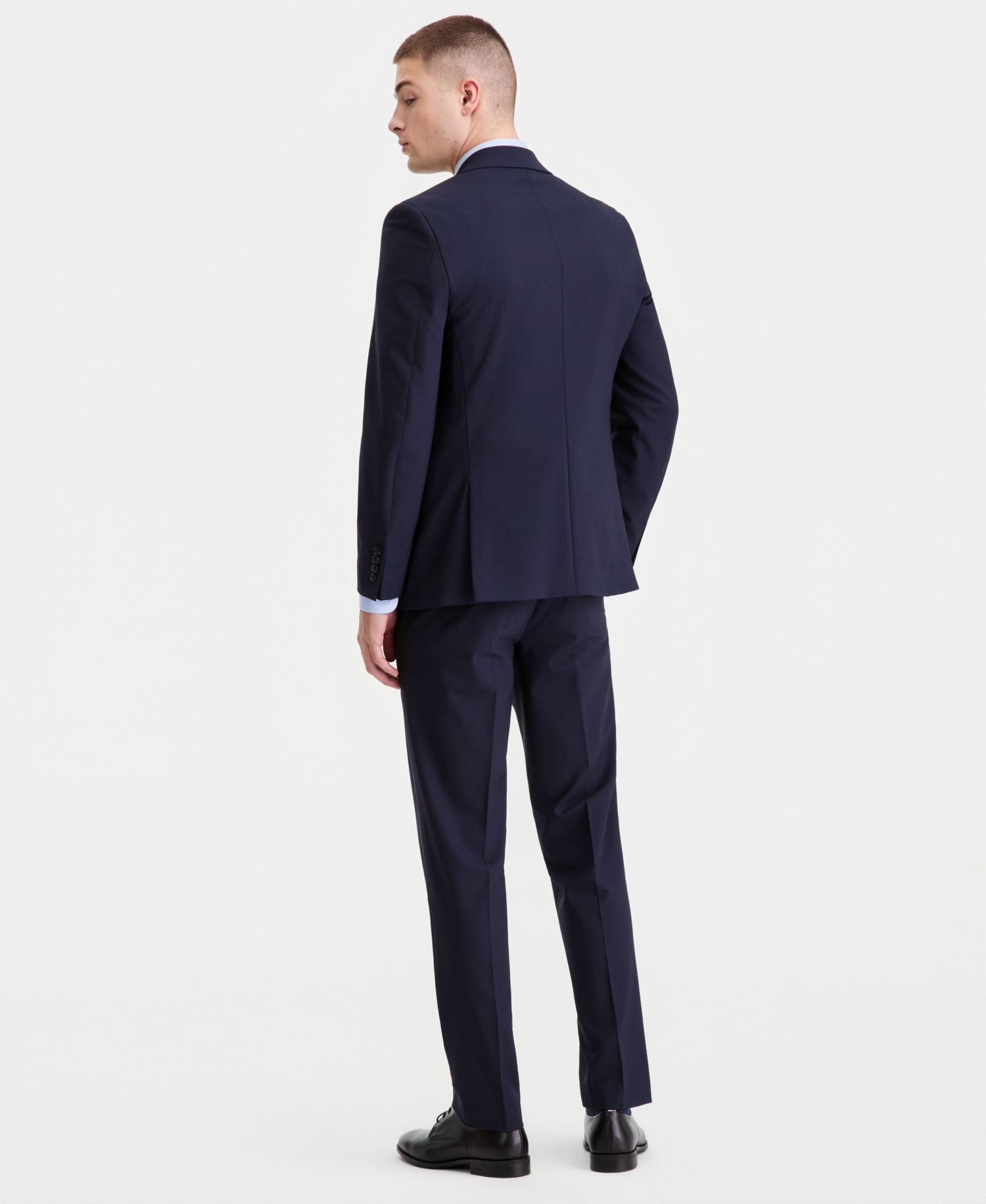 Men's Slim-Fit Solid Wool Suit Separates