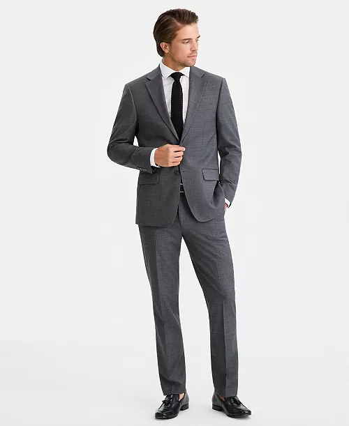 Calvin Klein Men's Slim-Fit Wool-Blend Stretch Suit Separates with Vest