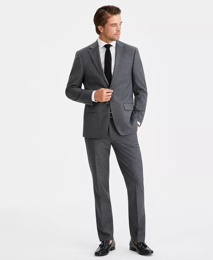 Men's Slim-Fit Wool-Blend Stretch Suit Separates with Vest