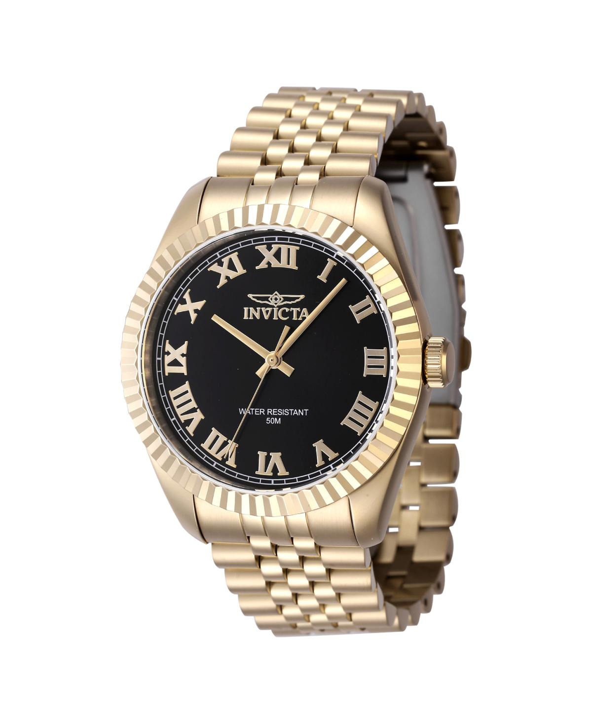 Invicta Men's Specialty Quartz 3 Hand Black Dial Watch