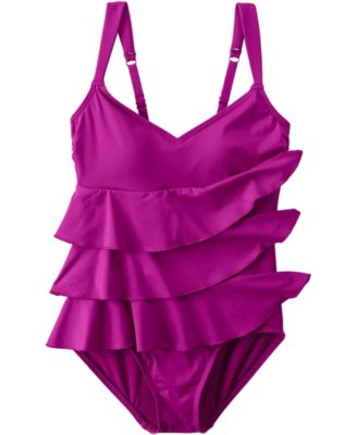Women's Ruffle Fauxkini One Piece Swimsuit