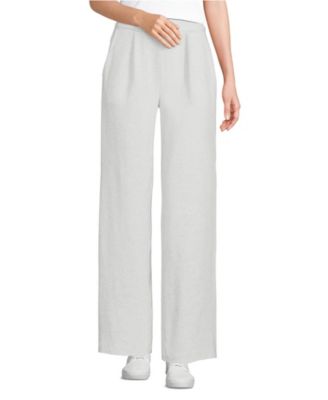 Women's Tall Sport Knit High Rise Pleated Wide Leg Pants