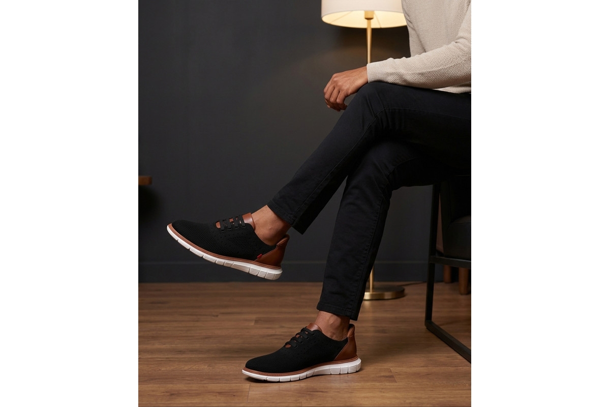 Marc Joseph New York Charles Ave Mens Hands-Free Slip On Technology Lightweight Mesh Oxfords