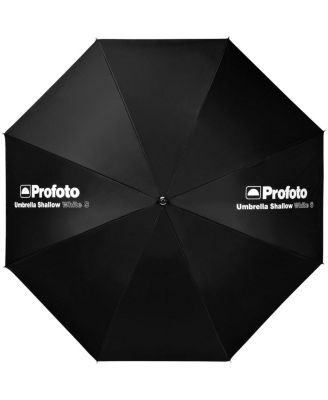Shallow White Umbrella, Small, 33" (83.82cm)