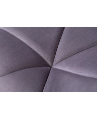 Gray Velvet Diamond Tufted Adjustable Barstools (Set of 2)