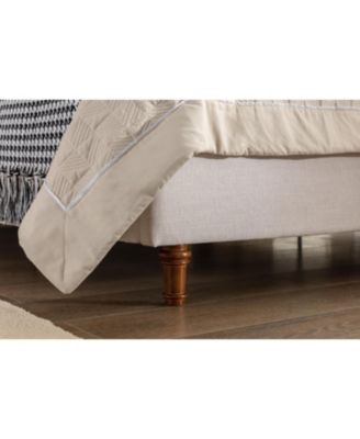 Streamdale Hayden Wingback Upholstered Queen Bed Tall Headboard, Ivory Canvas