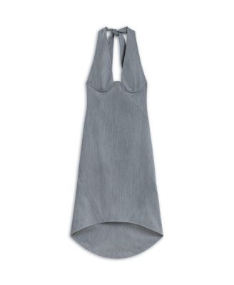 Women's Tie Neck Asymmetrical Midi Dress