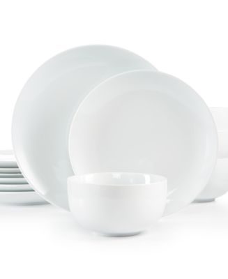 The Cellar 12 Pc. Coupe Dinnerware Set, Service for 4, Created for Macy ...