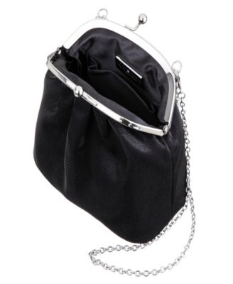 Vintage Style Crystal Handle Frame Clutch