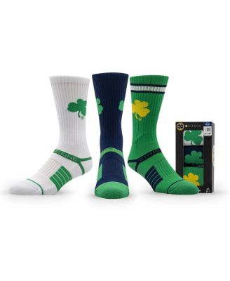 Strideline - Men's and Women's Notre Dame Fighting Irish Premium Knit Crew Socks Three-Pack