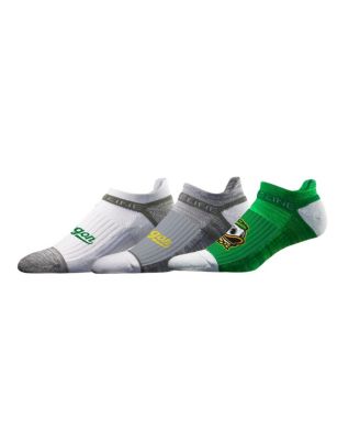 Strideline - Men's and Women's Oregon Ducks Premium Low 3-Pack Ankle Socks Set