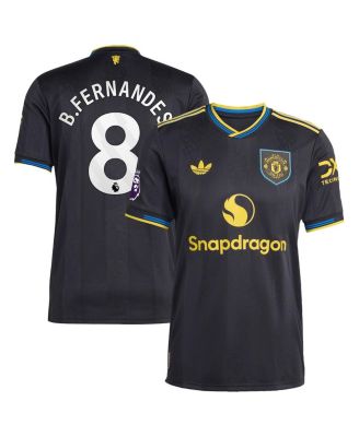 adidas - Men's Bruno Fernandes Black Manchester United 2025/26 Third Authentic Player Jersey