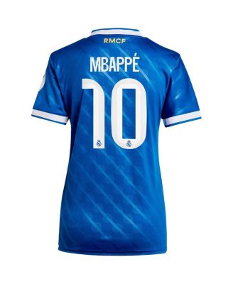 Women's Kylian Mbapp&eacute; Blue Real Madrid 2025/26 Third Replica Player Jersey