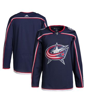 adidas - Men's Navy Columbus Blue Jackets Home Prime green Authentic Jersey