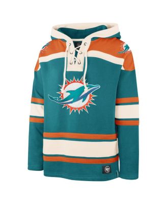 Men's Aqua Miami Dolphins Superior Lacer Pullover Hoodie