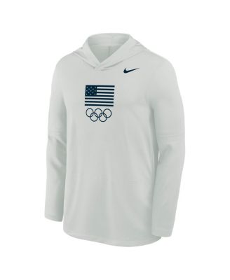 Men's Gray Lightweight Dri-FIT Long Sleeve Hoodie T-Shirt