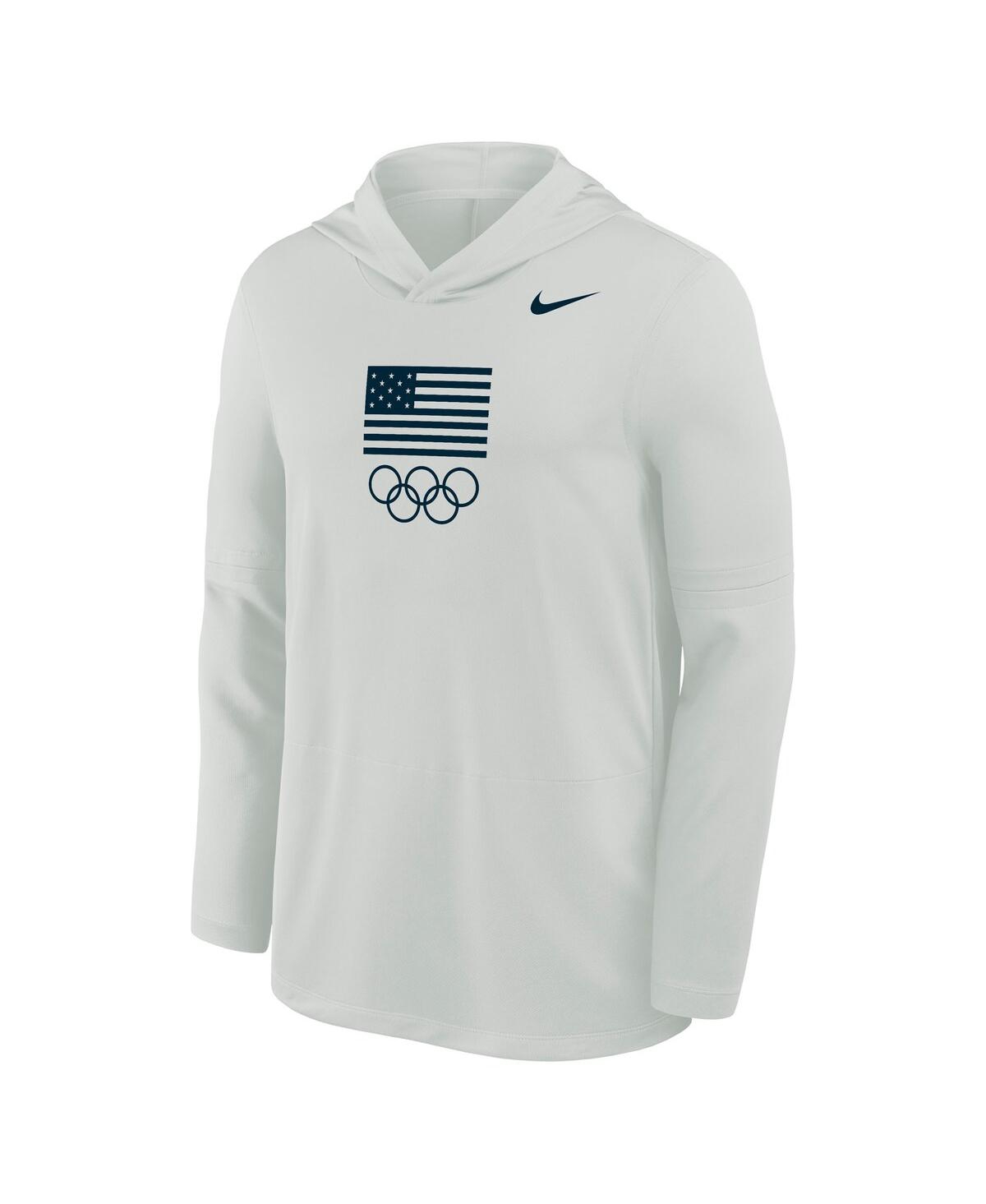 Nike Men's Gray Lightweight Dri-fit Long Sleeve Hoodie T-shirt In Gray