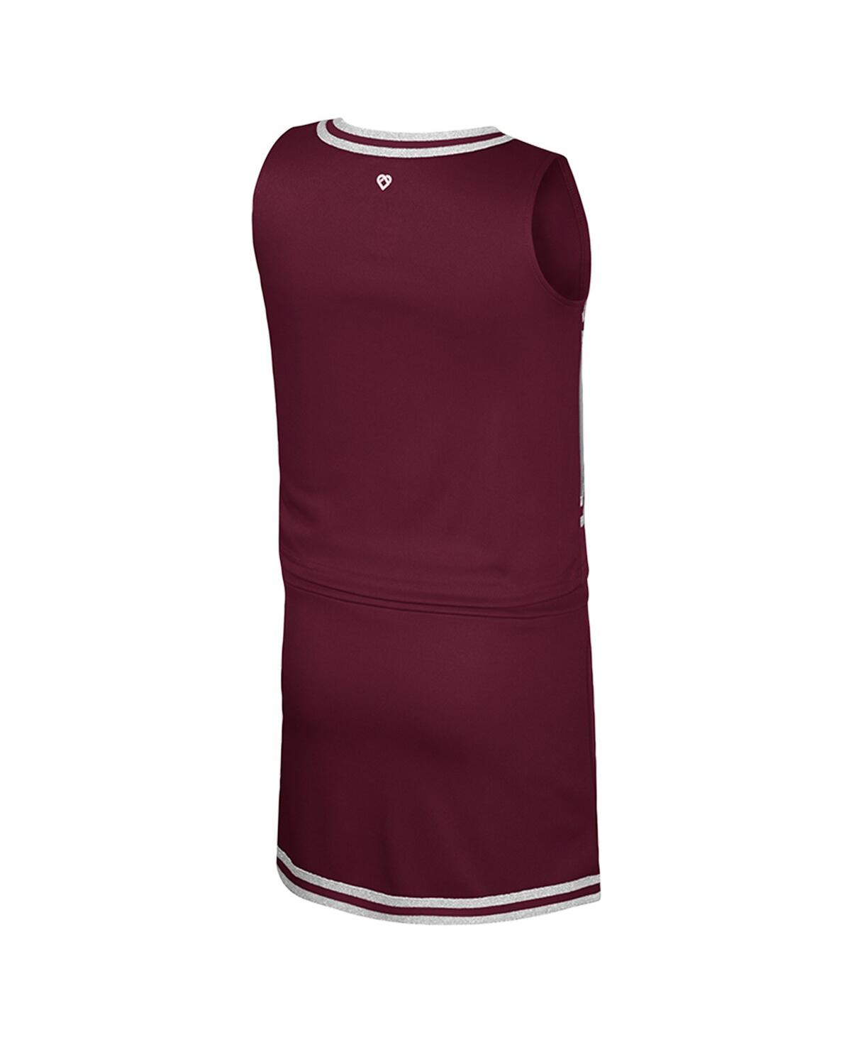 Colosseum Big Girls 2-piece Maroon Virginia Tech Hokies Cheerleader Top And Skirt Set In Burgundy