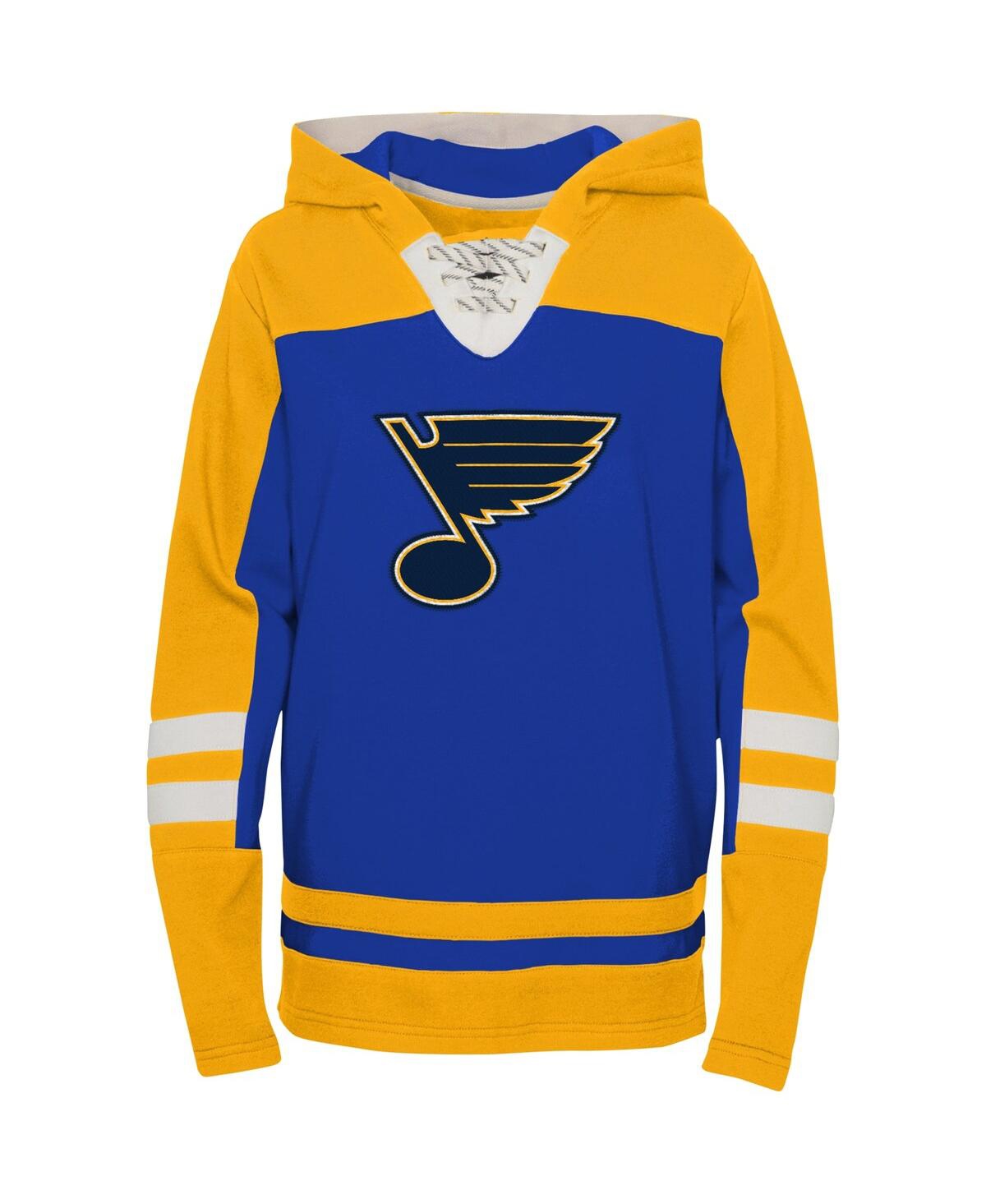 Outerstuff Preschool Blue St. Louis Blues Revisited Lace-up V-neck Pullover Hoodie In Multi