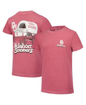 Big Boys and Girls Crimson Oklahoma Sooners Hyperlocal Comfort Colors T-Shirt
