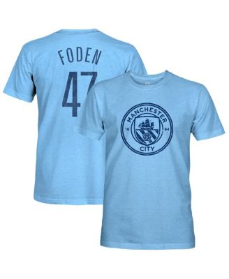 1863FC - Men's Phil Foden Sky Blue Manchester City Player Name Number Twisted Tri-Blend Slub T-Shirt