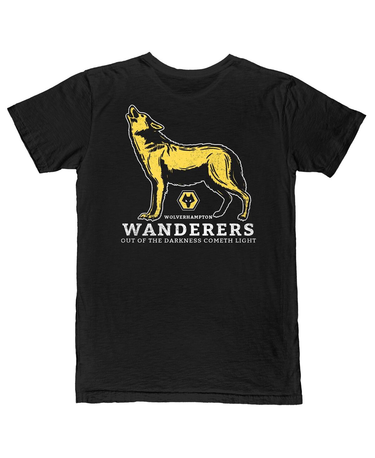 1863fc Men's Black Wolverhampton Wanderers Darkness Cometh Light Wolf Slub T-shirt In Black